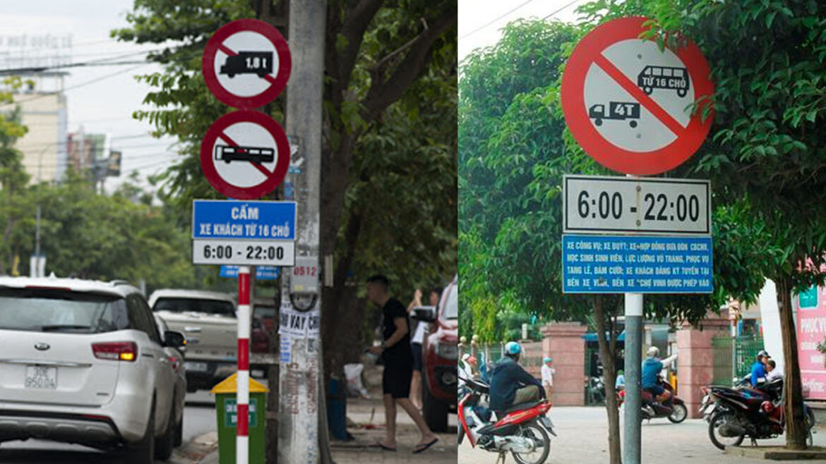 Biển báo cấm xe khách 16 chỗ