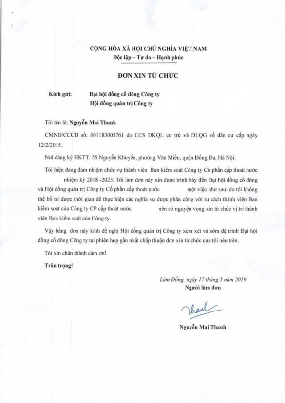 Đơn xin từ chức lớp trưởng theo quy định mới nhất hiện nay ra sao?