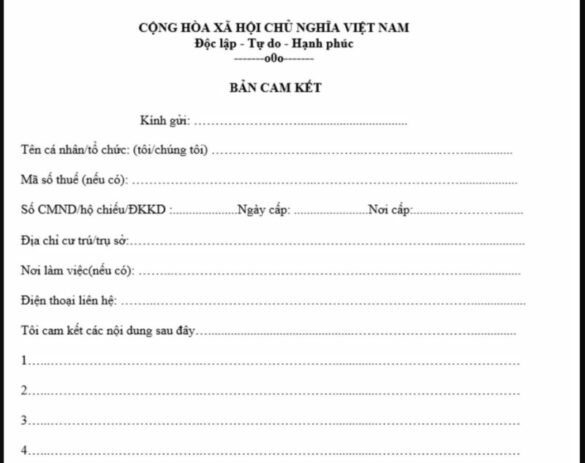 Bản cam kết an toàn thi công xây dựng mới nhất