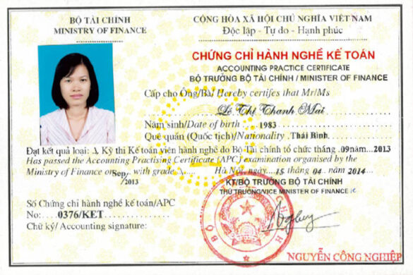 Các chứng chỉ hành nghề kế toán năm 2022