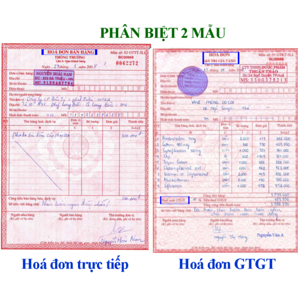 Đầu vào là hóa đơn trực tiếp đầu ra là hóa đơn GTGT được hay không?