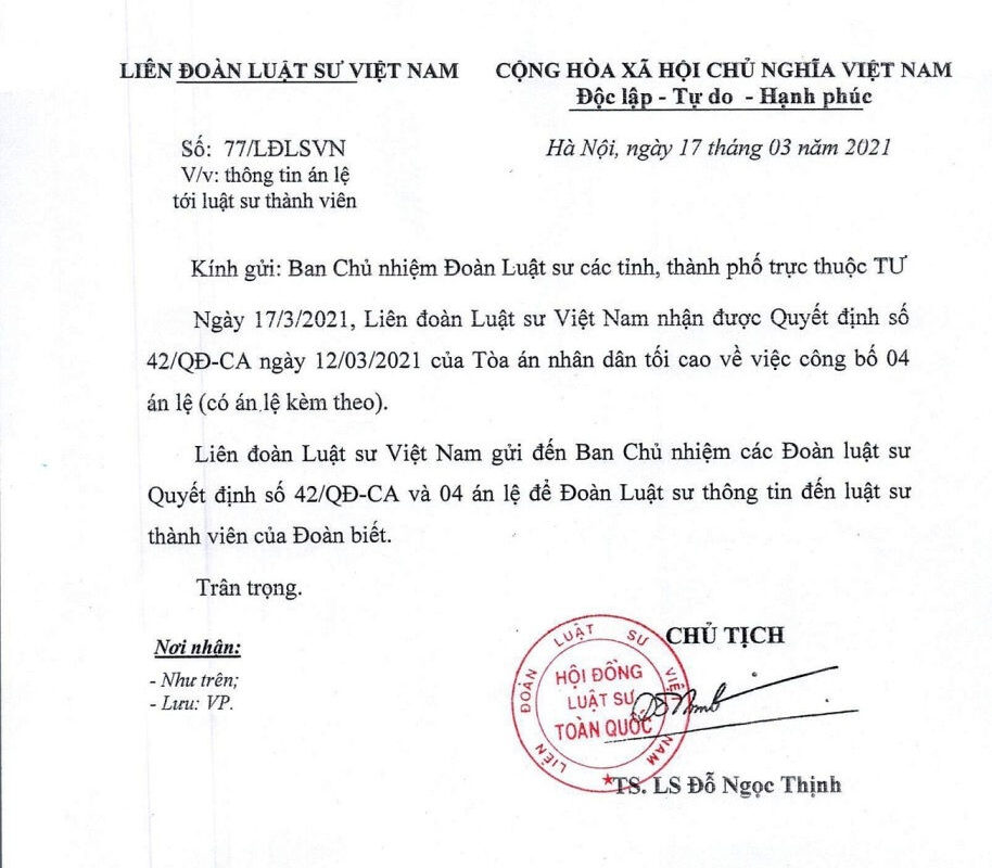 Án lệ trong hệ thống pháp luật Việt Nam