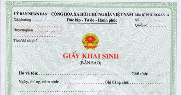 Mẫu bản sao giấy khai sinh mới nhất