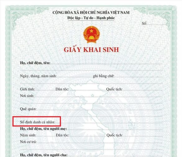Số định danh cá nhân trên giấy khai sinh là gì?