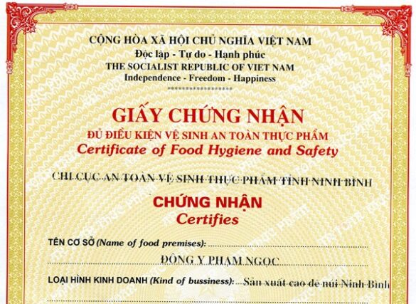 Hướng dẫn chuẩn bị hồ sơ xin giấy vệ sinh an toàn thực phẩm năm 2022