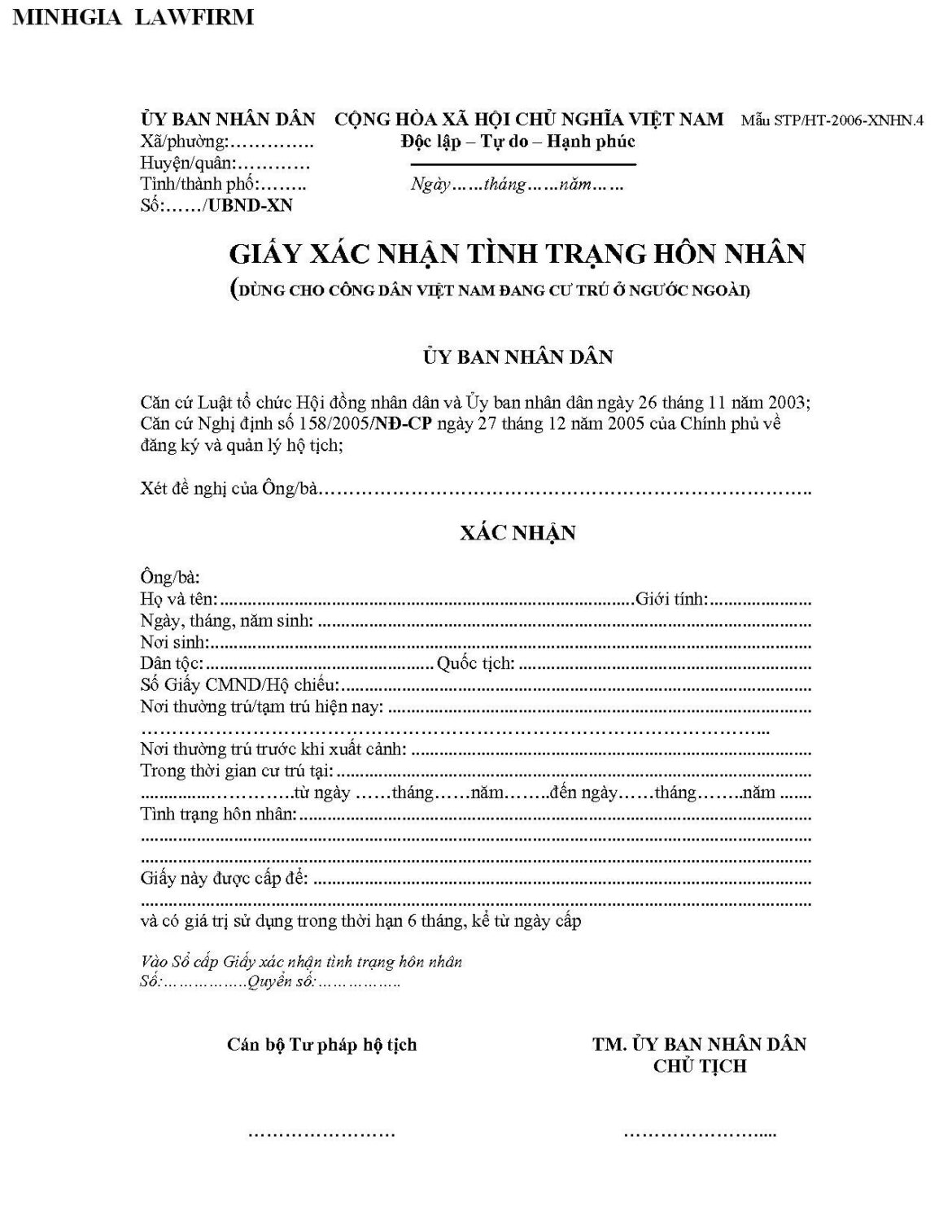 Hiện nay lệ phí xin giấy xác nhận tình trạng hôn nhân là bao nhiêu tiền Hiện nay lệ phí xin giấy xác nhận tình trạng hôn nhân là bao nhiêu tiền?