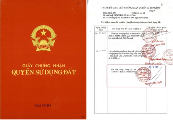 Hồ sơ đăng ký thế chấp quyền sử dụng đất