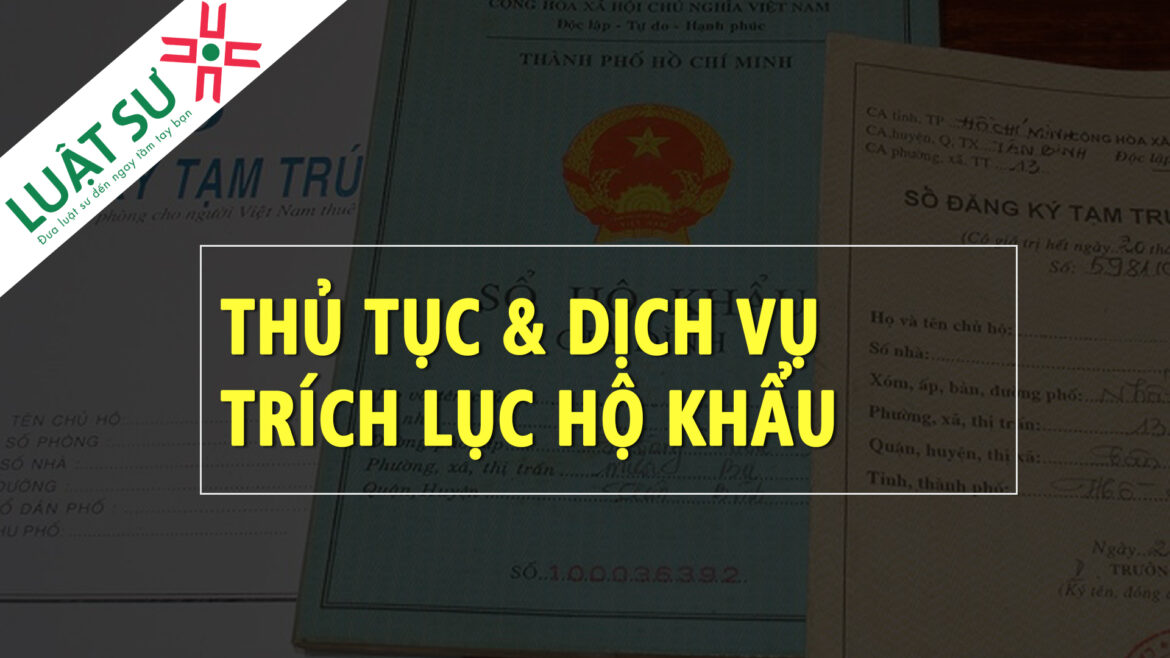 Thủ tục trích lục hộ khẩu