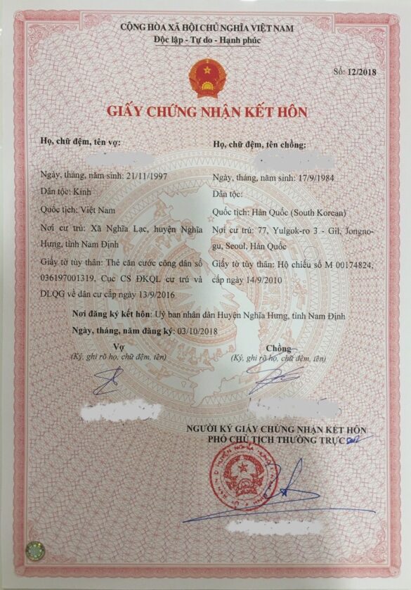 Hồ sơ đăng ký kết hôn với người hai quốc tịch ở Việt Nam 2023