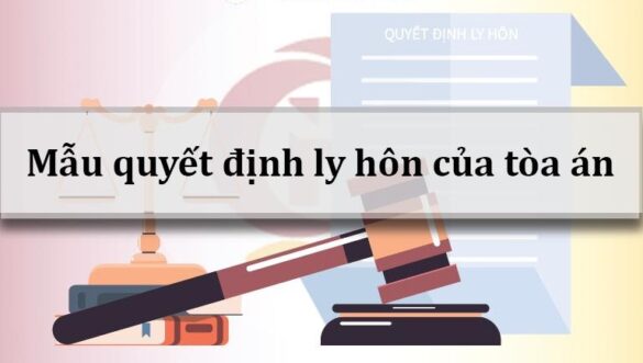 Mẫu giấy quyết định ly hôn thuận tình của tòa án