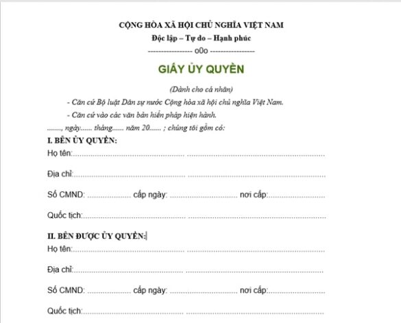 Mẫu giấy uỷ quyền công ty hiện nay thế nào?