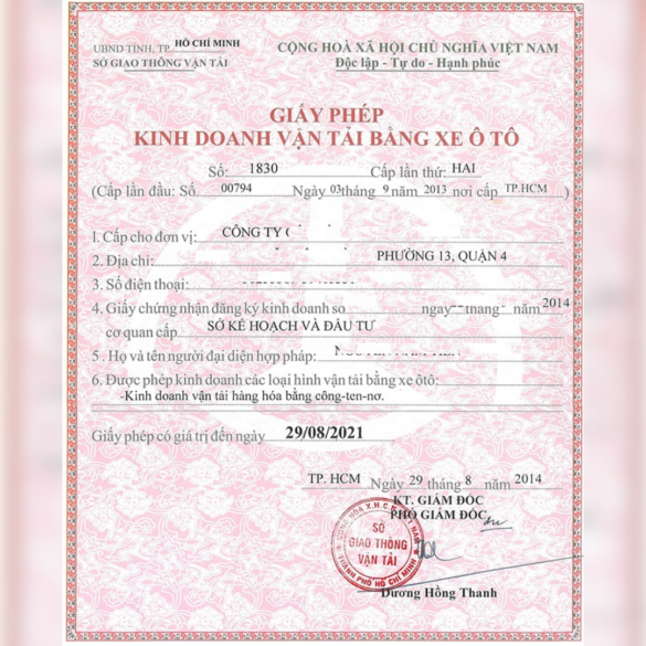 Thủ tục thu hồi giấy phép kinh doanh vận tải bằng xe ô tô mới năm 2023