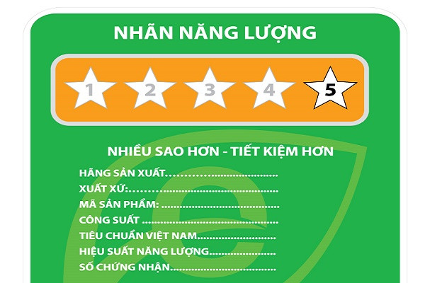 Thời gian thực hiện thủ tục dán nhãn năng lượng năm 2023